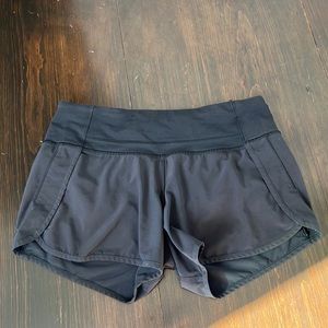 Black Lululemon running shorts - great condition